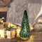 Set of 2 Mercury Glass Christmas Tree Tabletop with Lights (Green)